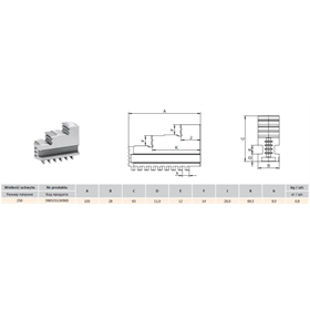 Jeu de mors 250mm Bison S.A. 398535150900