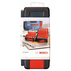 Coffrets de 18 forets à métaux laminés HSS-G Toughbox, DIN 338, 135° Bosch 2607019578