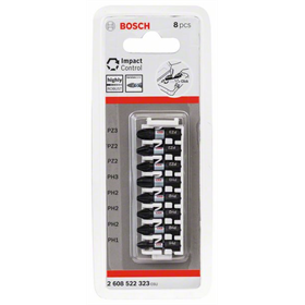 Set de 8 Embouts de vissage courts Impact Control Bosch 2608522323