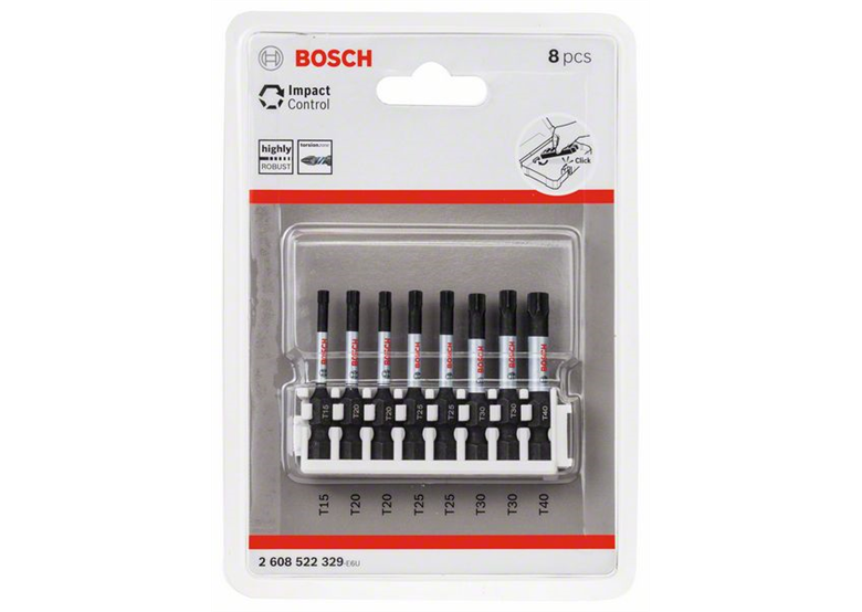 Set de 8 Embouts de vissage courts Impact Control Bosch 2608522329