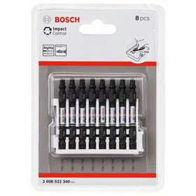 Set de 8 Embouts de vissage courts Impact Control Bosch 2608522340