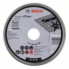 Disque à tronçonner  Standard for Inox – Rapido Bosch 2608603254