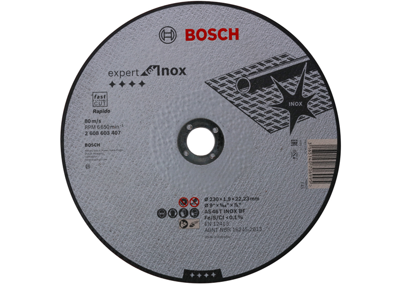 Disque à tronçonner  Expert for Inox – Rapido Bosch 2608603407