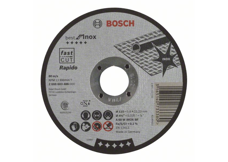 Disque à tronçonner  Best for Inox – Rapido Bosch 2608603486