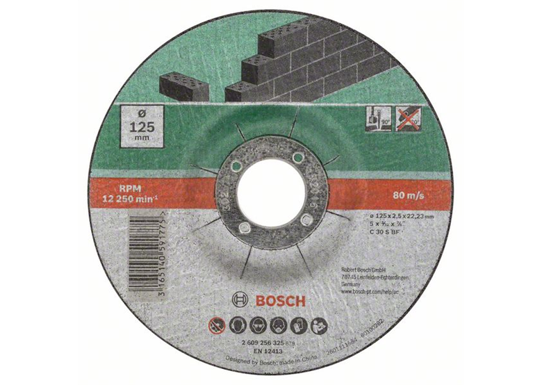 Disque à tronçonner Stone 125mm, 5pcs Bosch 2609256335