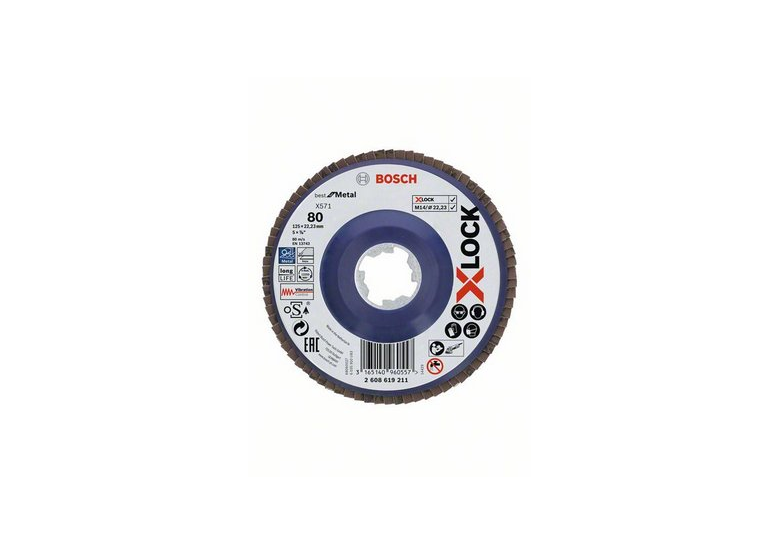 Disque à lamelles X-Lock 125mm G80 Bosch Best for Metal