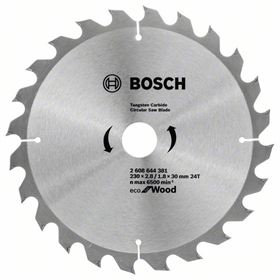 Disque de scie 230x30mm T24 Bosch ECO for Wood