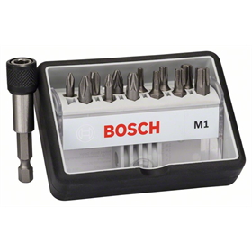 Embouts de vissage courts qualité extra-dure Robust Line, set de 12 pièces + 1 (M) Bosch Extra Hart Robust Line M1