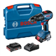 Perceuse-visseuse à percussion Bosch GSB 18V-50 2x2,0Ah L-Case