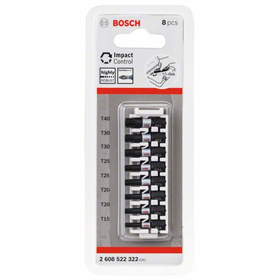 Set de 8 Embouts de vissage courts Impact Control Bosch Impact Control