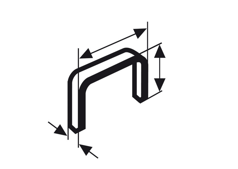 Agrafe à fil plat de type 57 Bosch typ 57 10,6 x 1,25 x 8 mm
