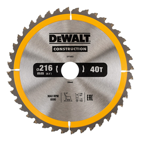 Lame de scie circulaire 216x30mm 40T DeWalt DT1953-QZ