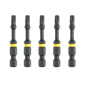 Embout de vissage EXTREME IMPACT Torsion T25/50mm, 5pcs. DeWalt DT7396T