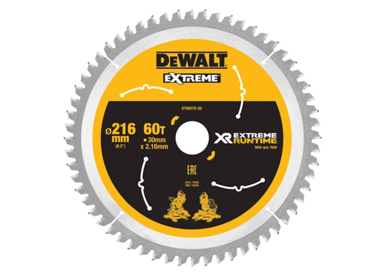 Lame de scie circulaire stationnaire 216x30mm DeWalt DT99570-QZ