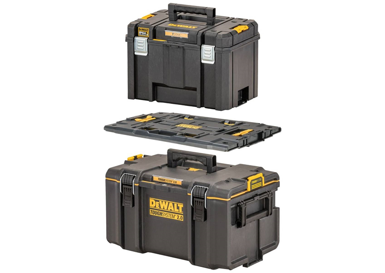 Lot de deux coffrets avec adaptateur DeWalt TOUGHSYSTEM DWST08017-9