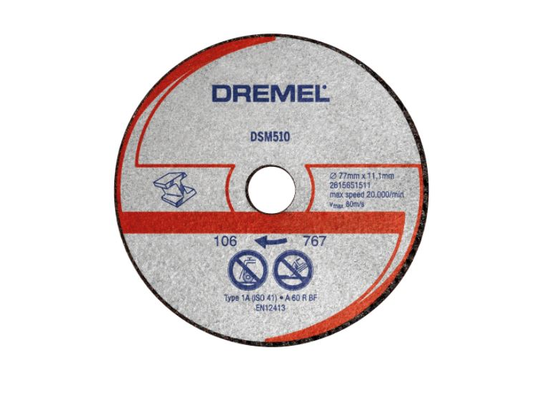 Disque de coupe pour métal et plastique 77x11.1mm, 3pcs. Dremel DSM510