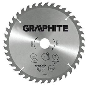 Lame de scie circulaire, vidia 255x30mm 40dents Graphite 57H686