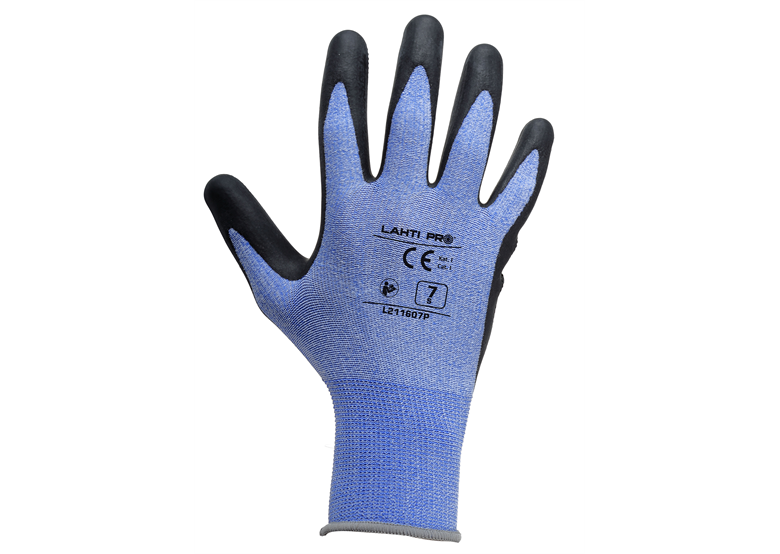 Gants latex bleu-noir, 9 Lahti Pro L211609K