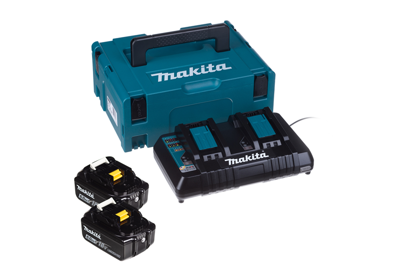 Pack 2 batteries 18V 6.0Ah avec chargeur Makita 198077-8