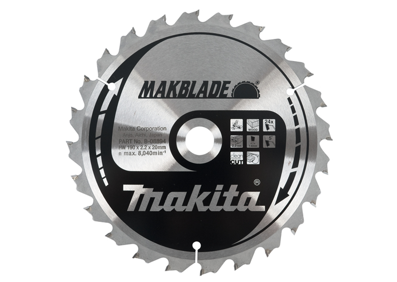 Disque MAKBLADE 190x20mm T24 Makita B-08894