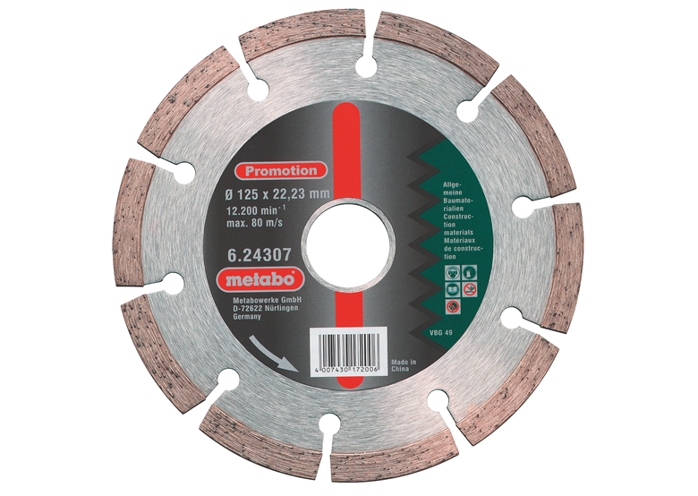 Disque diamant 125x22,23mm Promotion Metabo 624307000