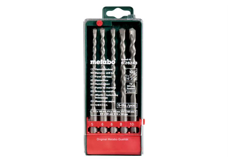 Jeu de forets SDS-plus Classic, 5pcs. Metabo 626243000