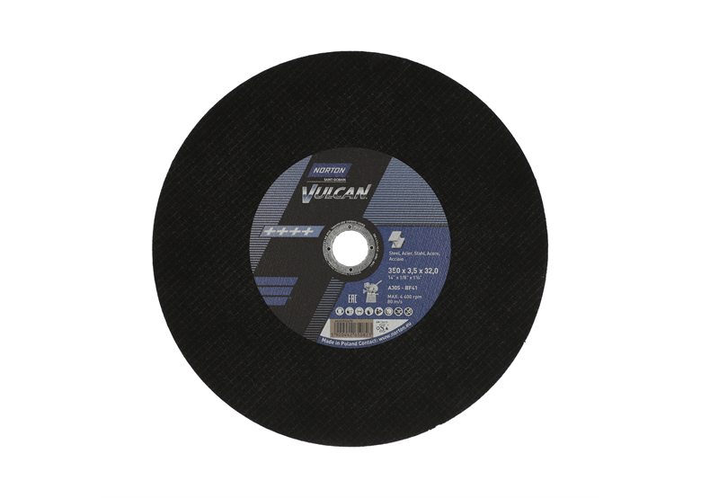 Disque à tronçonner Norton A30S-350X3.5X32.0-T41 NOR-VULCAN FIX80