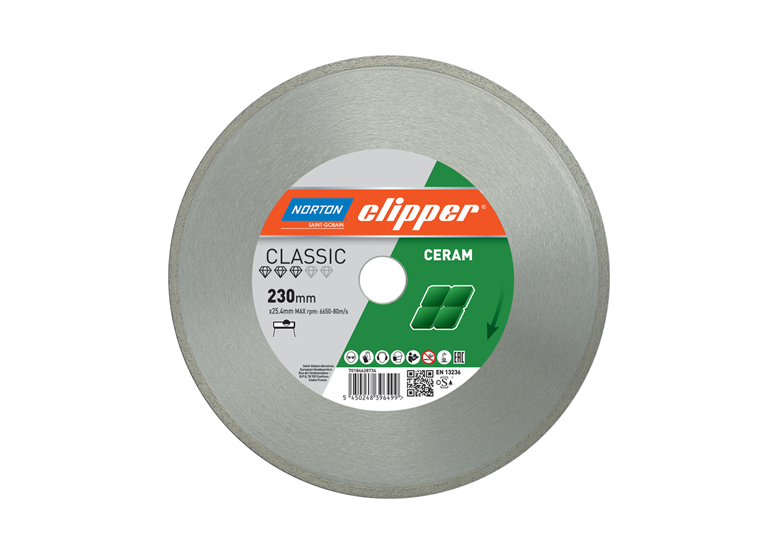 Disque diament 230x25.4mm Norton Classic Ceramic