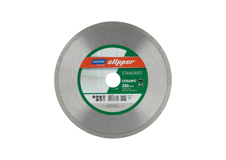 Disque diamant 200x25,4mm Norton STANDARD Ceramic