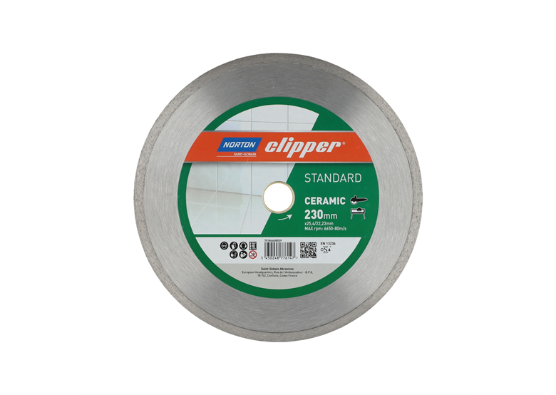 Disque diament 230x25.4mm Norton STANDARD Ceramic