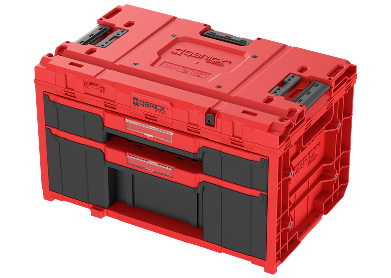 Caisse à outils avec tiroirs Qbrick System ONE 2.0 DRAWER 2 Plus TOOLBOX EXPERT RED Ultra HD Custom