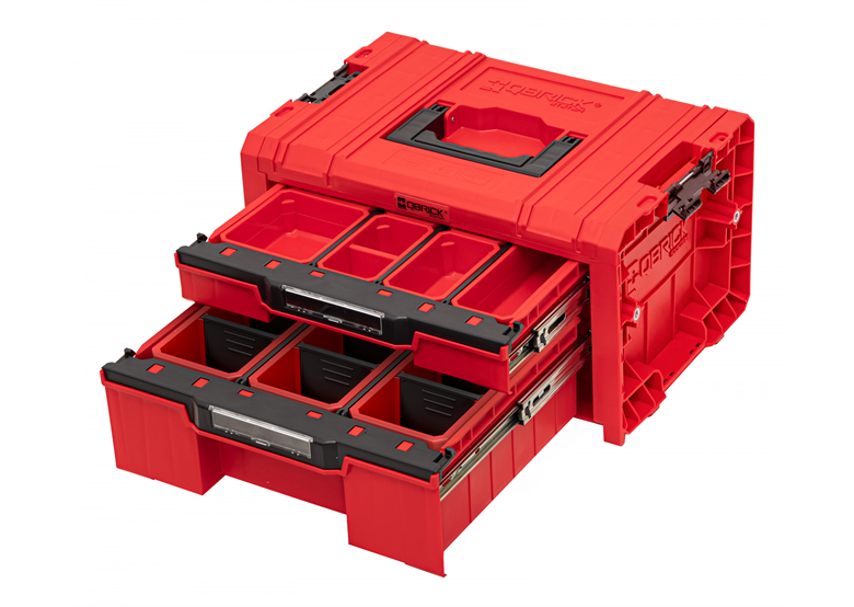 Caisse à outils avec tiroirs Qbrick System PRO 2.0 DRAWER 2 TOOLBOX EXPERT RED