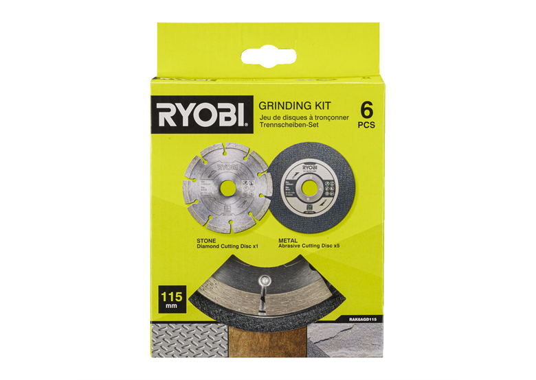 Jeu de disques à poncer 115mm, 6pcs. Ryobi RAK6AGD115