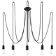 Lustre EDISON 5 noir Sollux Lighting Nickel