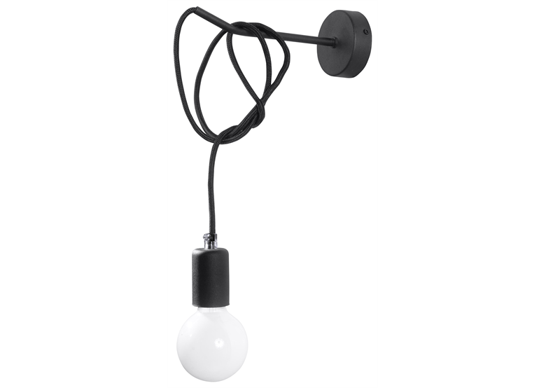 Applique EDISON noir Sollux Lighting Nickel