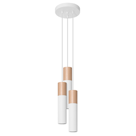 Suspension PABLO 3P blanc Sollux Lighting Peach Puff