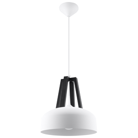 Suspension CASCO blanc/noir Sollux Lighting Peach Puff