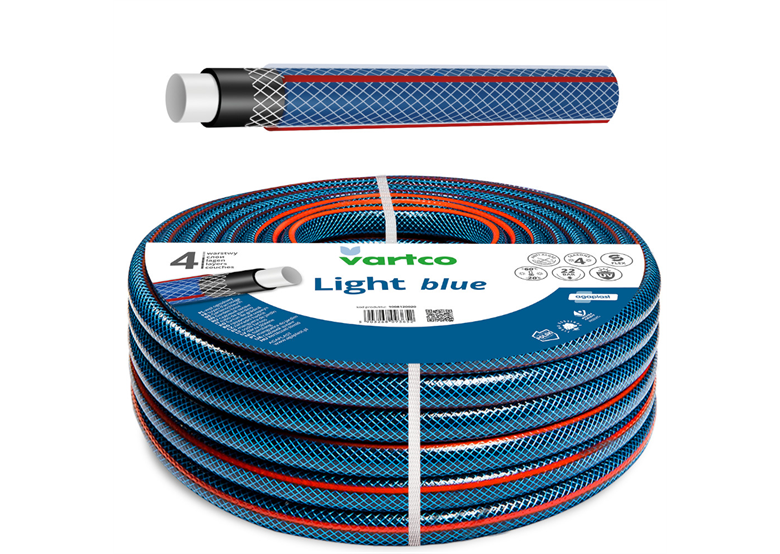 Tuyau d'arrosage 1" 50 m 4 couches Vartco LIGHT BLUE 1008100050