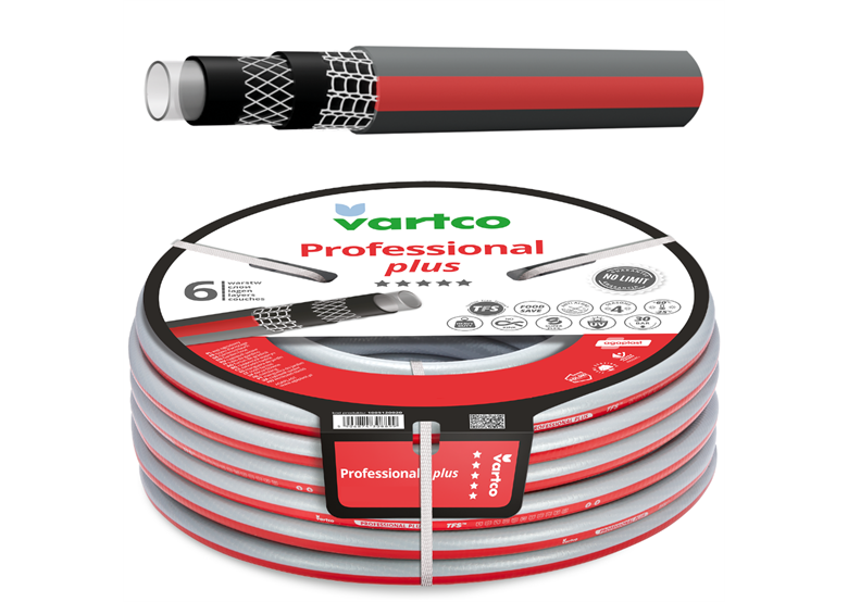 Tuyau d'arrosage 1/2" 50m 6 couches Vartco PROFESSIONAL PLUS TFS 1005120050