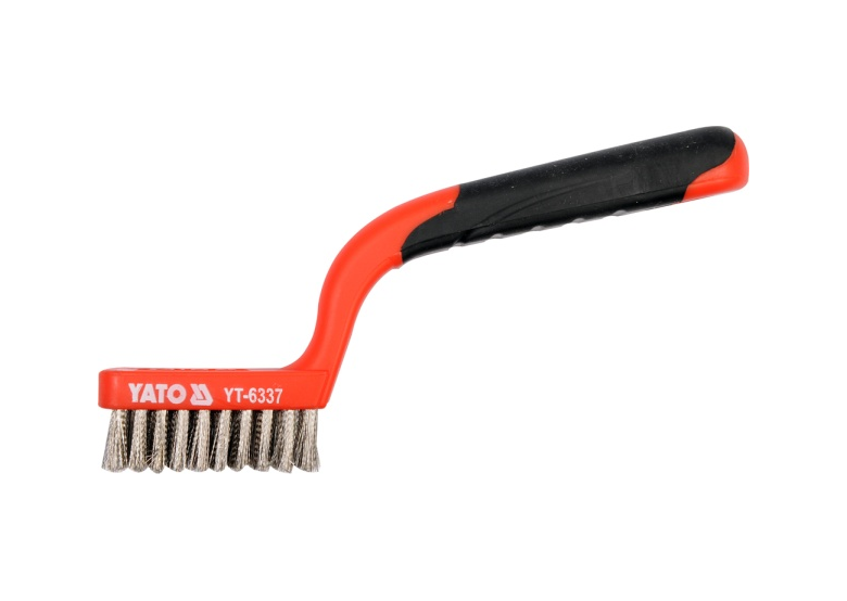 Brosse de fil inoxydable, 3 rangs, manche en plastique Yato YT-6337